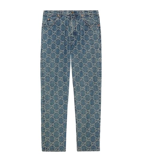 gucci jacquard jeans